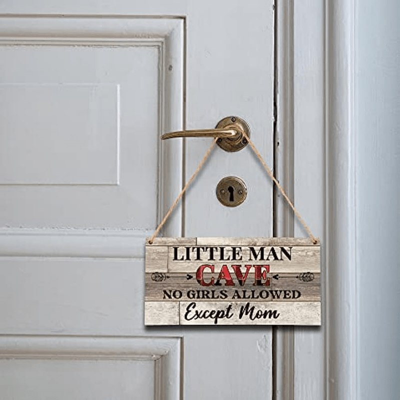 

Room Little Man Cave Wood Sign, Room Wall Decor, Woodland Playroom Decor, Shower Gift, Toddler Bedroom Living Room Hanging Sign