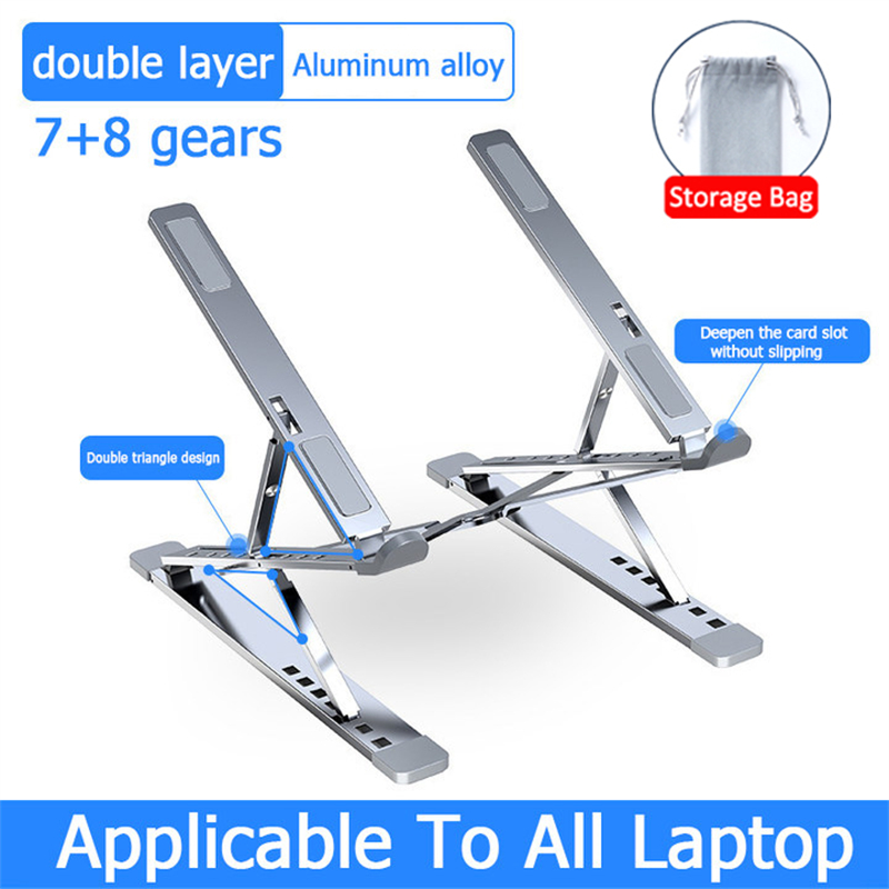AUKEY Supporto PC Portatile Angolazione Regolabile Porta Notebook  Pieghevole Alluminio