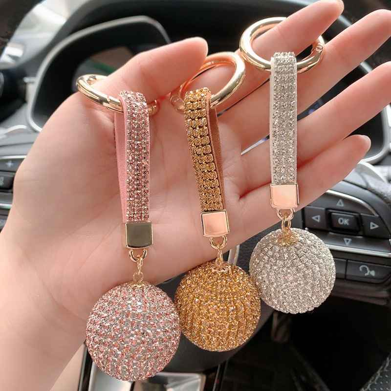 5er Pack, Kristall Auto Schlüsselanhänger mit Strassring, Auto Emblem  Aufkleber, Schlüsselanhänger, Ringband für Frauen, modischer  Schlüsselanhänger