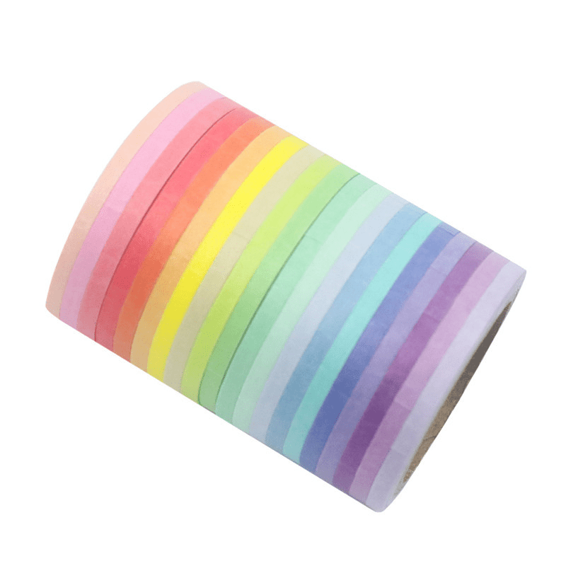 Solid Color Handbook Washi Tape Tape Tape Narrow Thin - Temu Australia