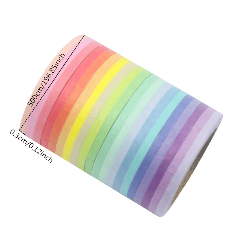 Macaron Washi Tape Set Rainbow Masking Tape Set Wide - Temu