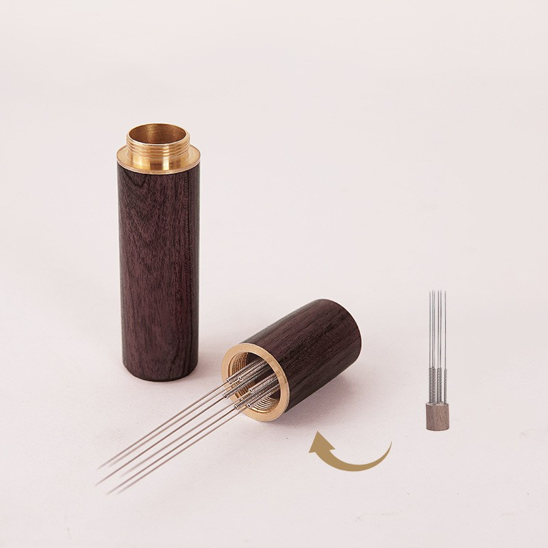 Wooden Espresso Coffee Stirrer Tool with Base Needle Type Distributor  Needle Coffee Tamper Mini Whisk Espresso Tools 425B
