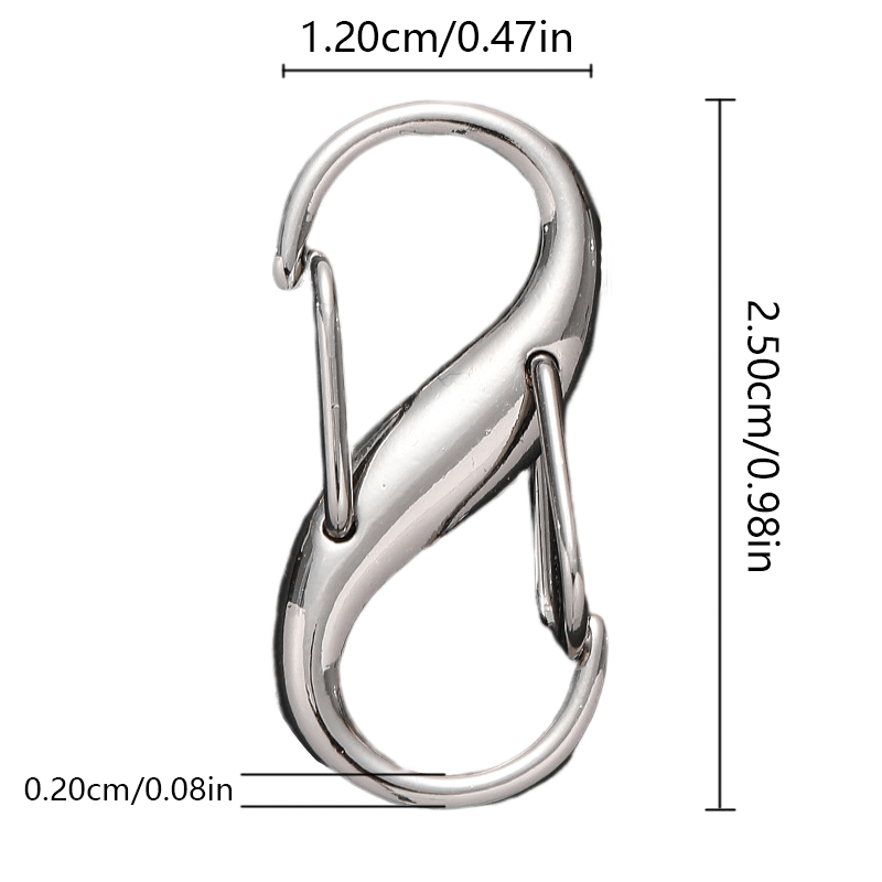 Metal S shaped Adjustment Buckle Double Buckle Keychain Snap - Temu Germany
