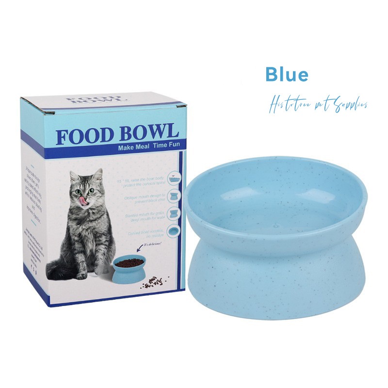 Ceramic Oblique Mouth Pet Bowls Raised Pet Bowl for Cats and Small