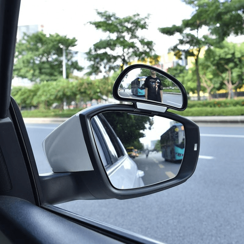 Paquete de 2 espejos de coche de punto ciego, 2 pulgadas, redondos, de  vidrio HD, convexo, retrovisor, gran angular, con parte trasera  autoadhesiva