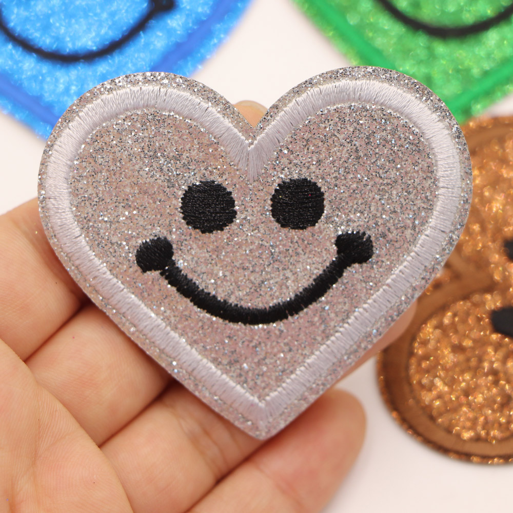 Heart Sequined Patch Iron On Patch Stickers For Diy - Temu