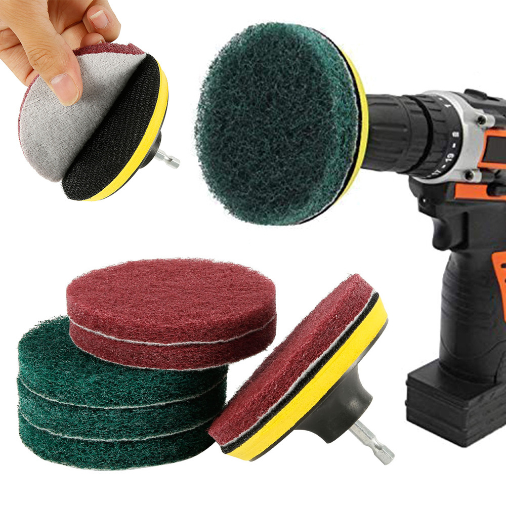 Drill Brush Attachments Set Scrub Pads Sponge Buffing Pads - Temu