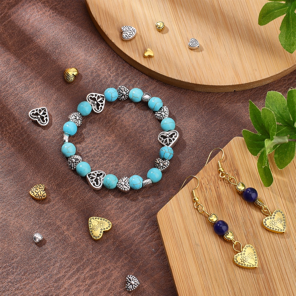 200 Pcs Mixed Heart Shape Beads for DIY Jewelry Making