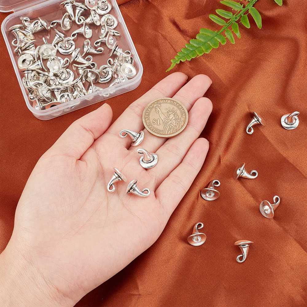 Antique Silver Color Wizard Hat Charms Witch Hat Charms - Temu