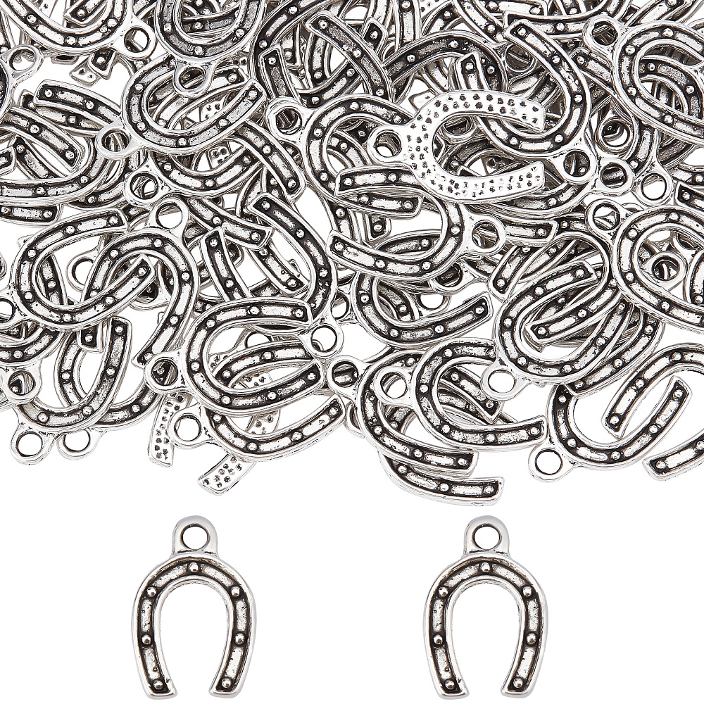 100 Pieces Western Cowboy Charms for Jewelry Making Alloy Antique Silver Cowboy Boot Hat Horse Cactus Charms Horse Western Pendant Cowboy Charms for
