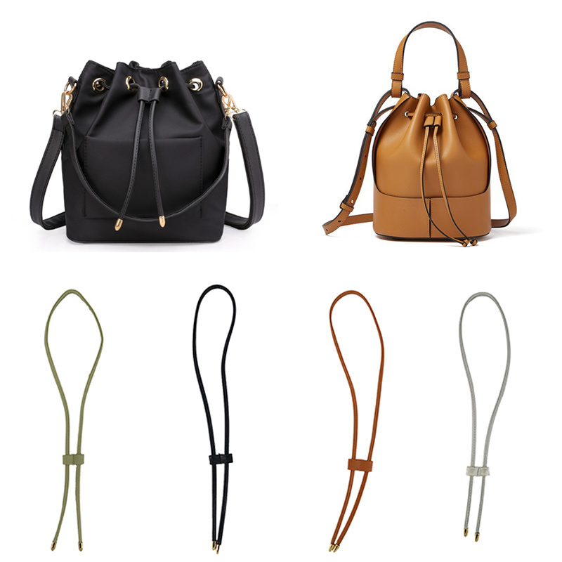 Pu Leather Bag Strap Luggage Bag Drawstring Handbag Manual Diy