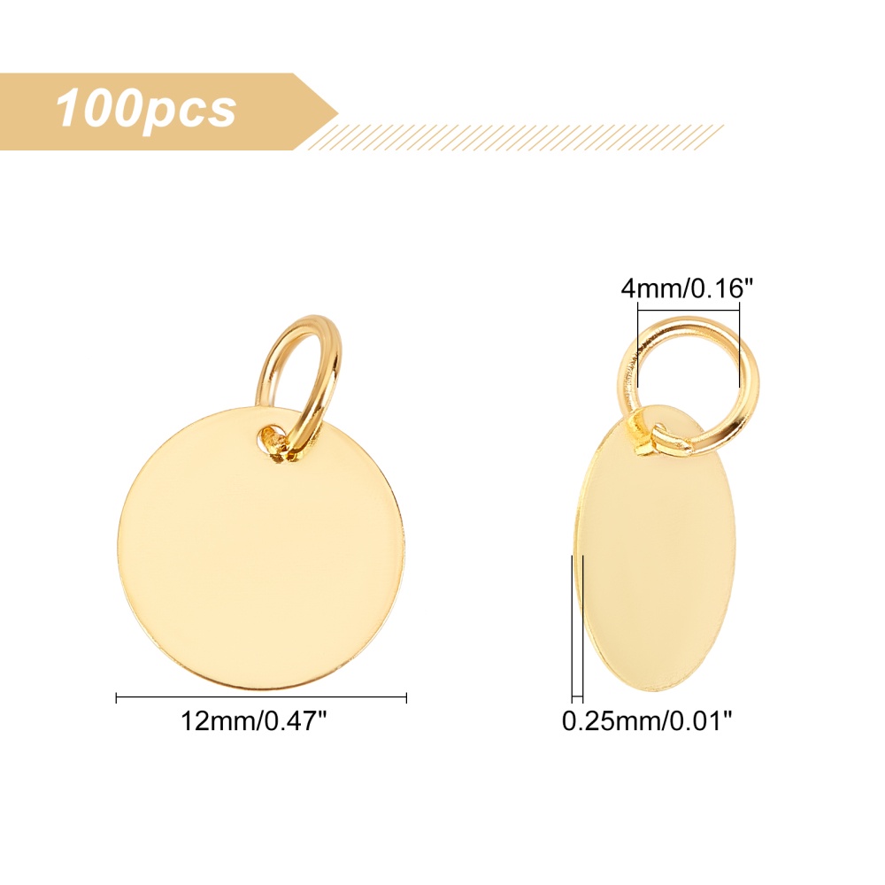 Personalized 16mm Stainless Steel Circle Tag Stainless Steel Charms For  Jewelry Metal Stamping Blanks With Round Dog Tags Pack Of 200 From  Gordon958, $27.85