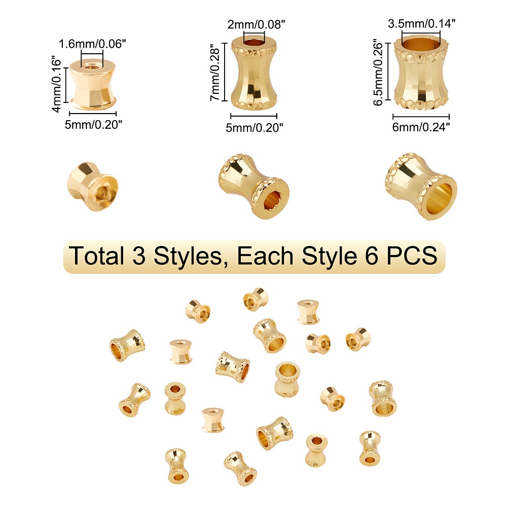 Gold plated bead Spacers. Size: 4x5mm Sale is for 24 Beads 