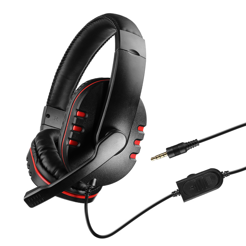 1 set gaming headphones stereo computer headsets large headphones for gaming used for ps4 ps5 xbox one switch comfortable to wear details 0