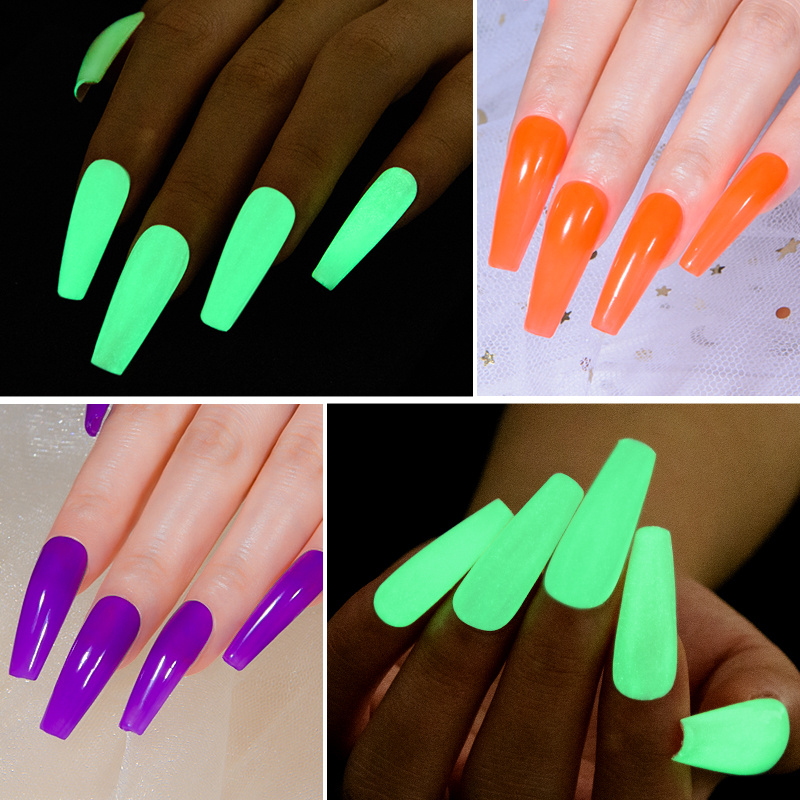 glow in the dark coffin nails