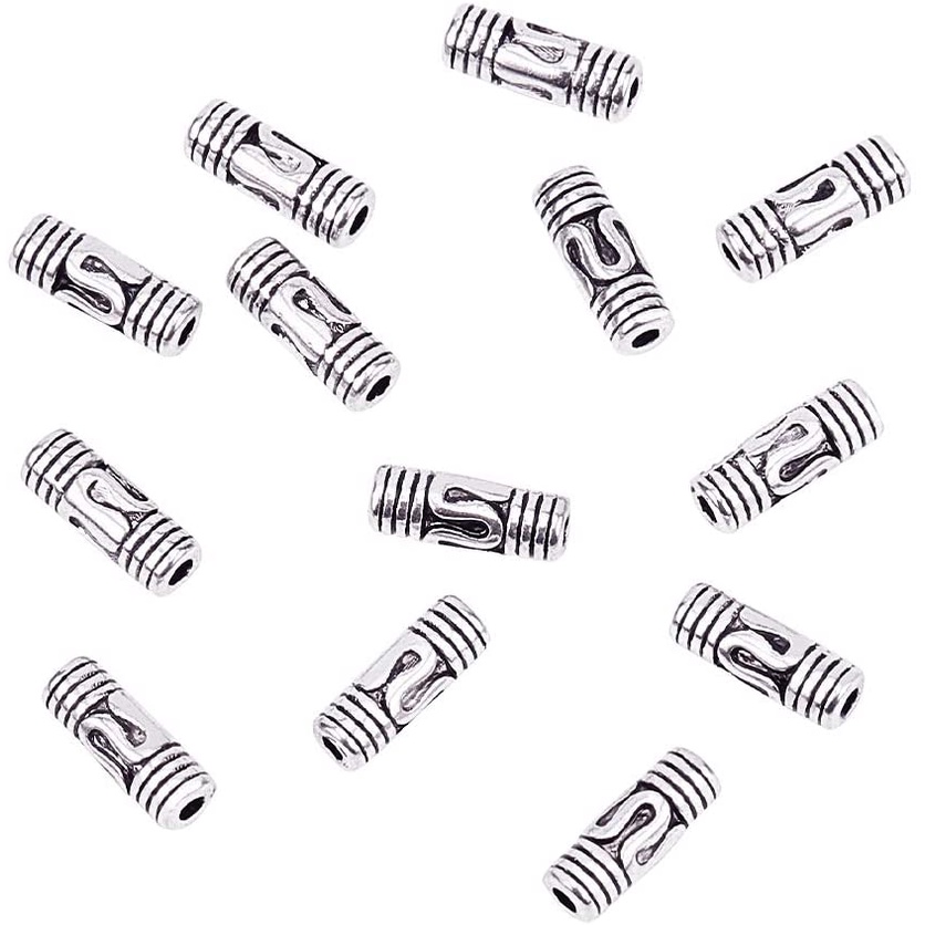 Curved Tube Spacers Column Spacer Beads Antique Silver Tube - Temu