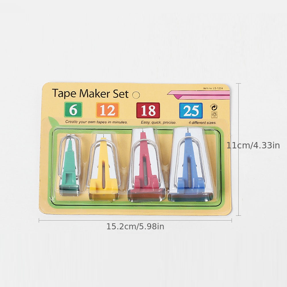 5pcs Bias Tape Maker Set - Assorted Colors