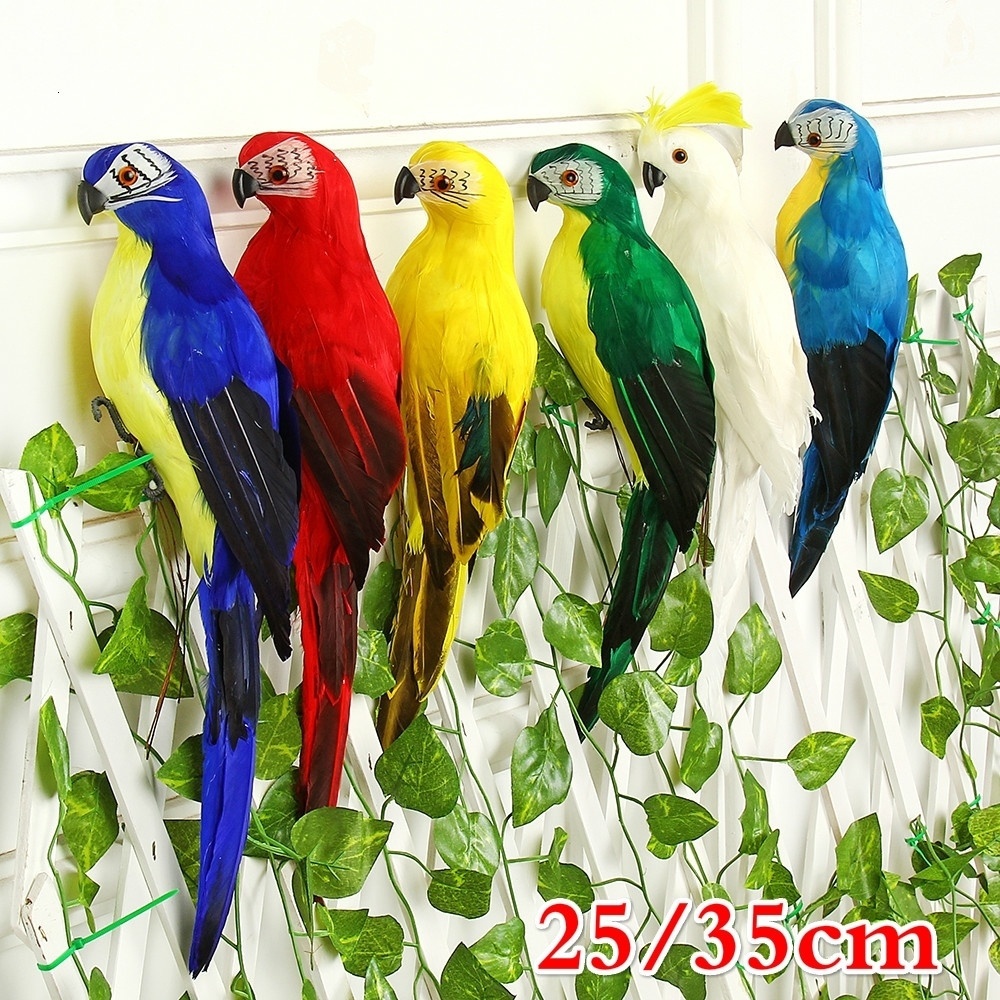 

1pc Realistic 25/35cm Parrot Lawn Ornament For Garden Decoration