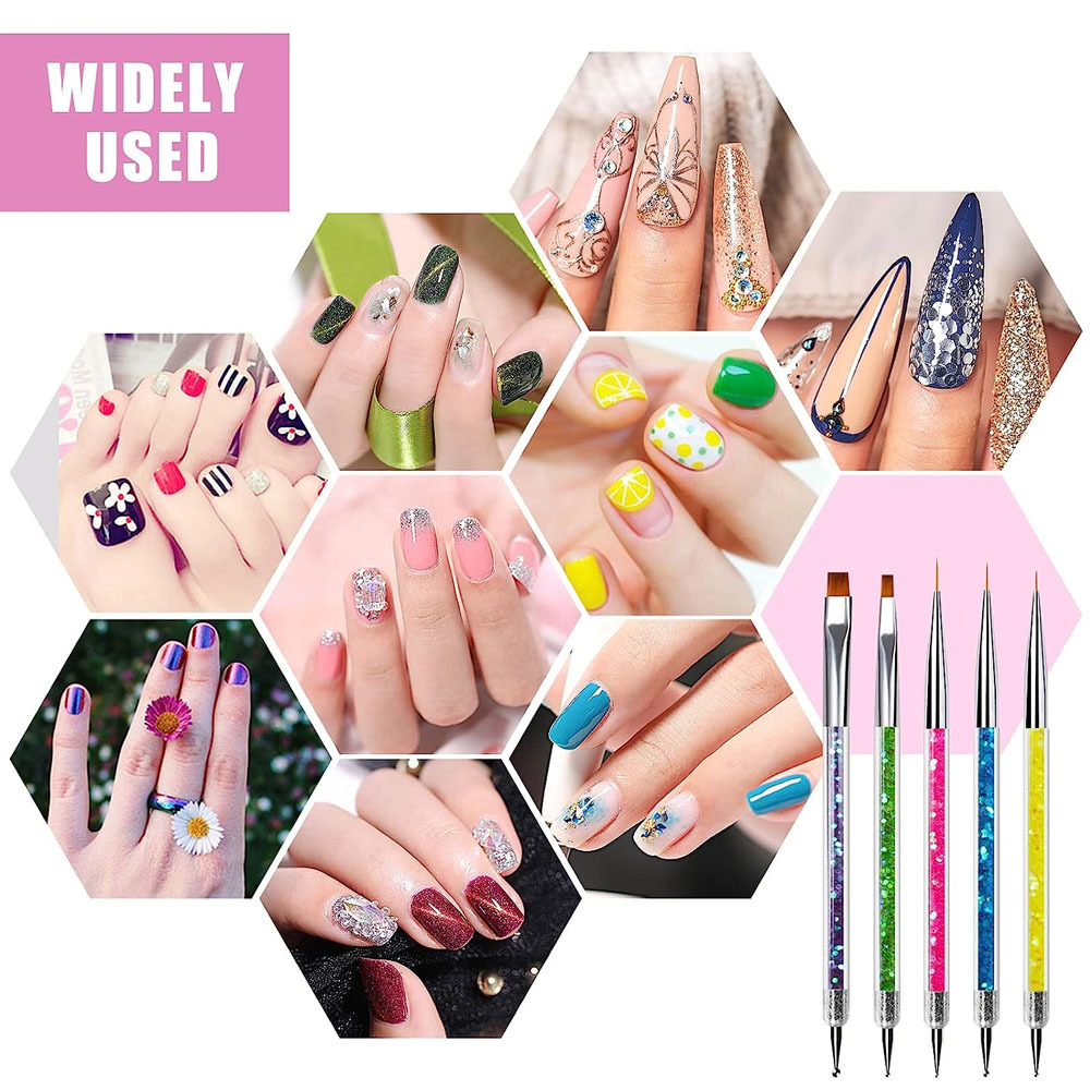 Dual-Ended Nail Art Dotting Pen Kit (5pcs)