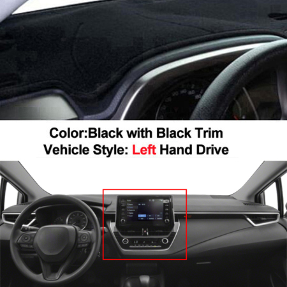 Black Car Dashboard Cover Mat Dash Pad Interior compatible for