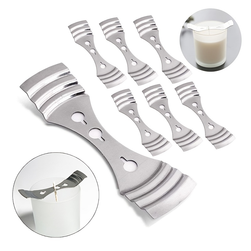 Candle Wick Holders, 12 Pcs Metal Candle Wick Centering Devices Wick Bar  for Candle Making (A) 