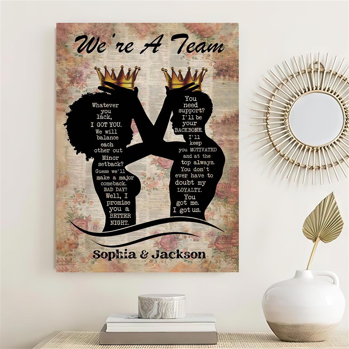 1pc Peinture Sur Toile Poster Personnalisé Pour Couple De - Temu