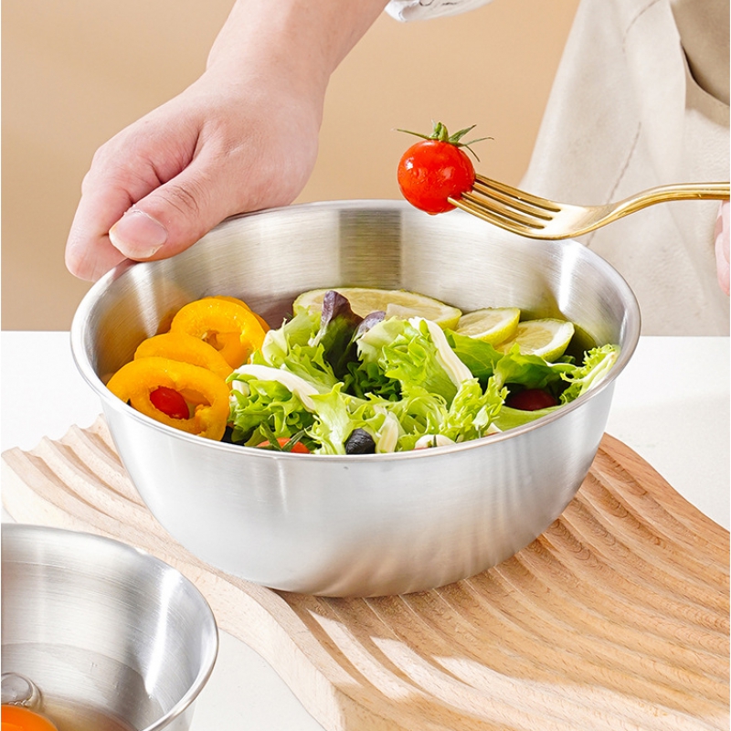 Mixing Bowls, 3 Sizes Stainless Steel Salad Mixing Bowls, Baking