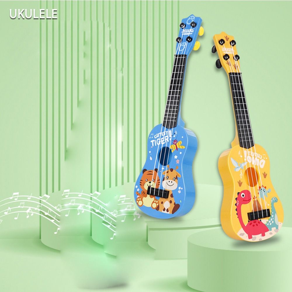 YOLOPLUS+ Juguete de guitarra ukelele de 15 pulgadas, 4 cuerdas, mini  guitarra para niños, instrumentos musicales para niños, juguete educativo  de