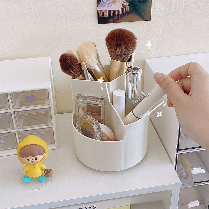 Painting Brush Holder With 4 Slots Desktop Plastic - Temu