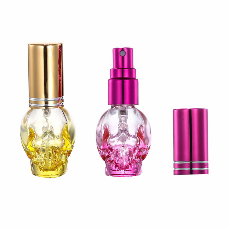 Refillable Travel Perfume Bottle, Skull Stainless Steel Shell Clear Glass  Perfume Spray Bottle Empty Bottle, Travel Portable Decorative Perfume  Atomizer - Temu