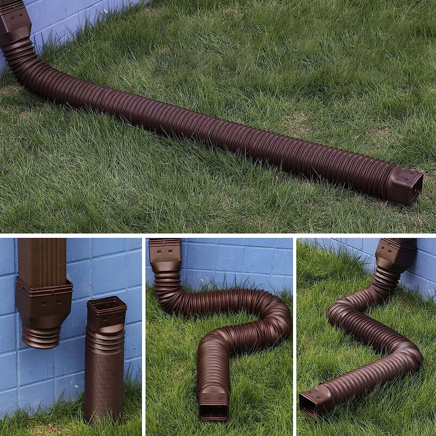 Extra 8 Ft Pipe with Connector, 2 Inch Diameter, Use for NAACOO Catch  Basin's Other Side Drainage or Splicing Flexible Pipe Length - Extension/ Flexible/Shapeable/Spliceable Pipe, Green, Catches -  Canada