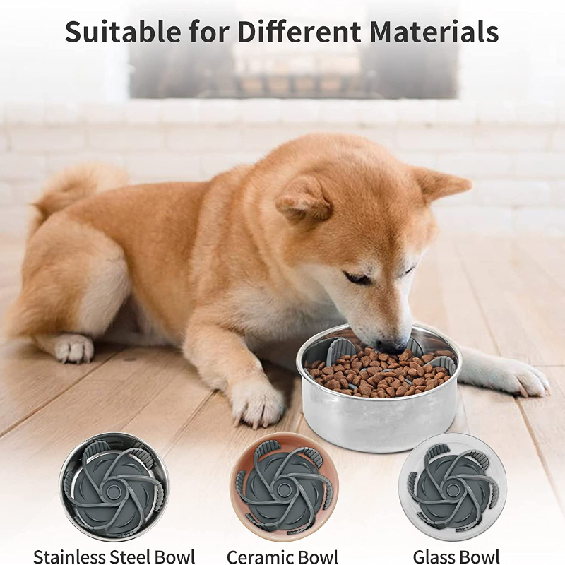 Slow Feeder Insert Dog Puzzle Bowl Food-grade Silicone Slow Feeder Dog Bowl  Slow Food Feeding Pet Bowls Pet Puzzle Feeder Pot - AliExpress