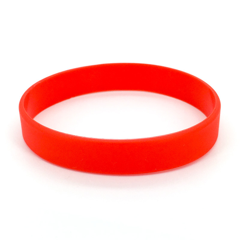 White Blank Silicone Wristband Rubber Bracelet Elastic Bangle by Handband