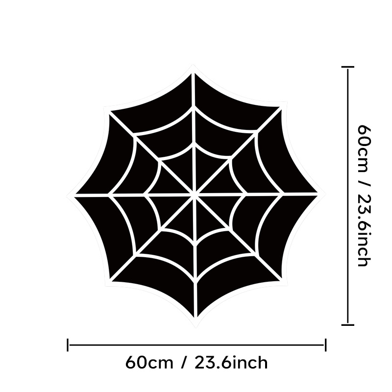 Spooky Halloween Cobweb Rug