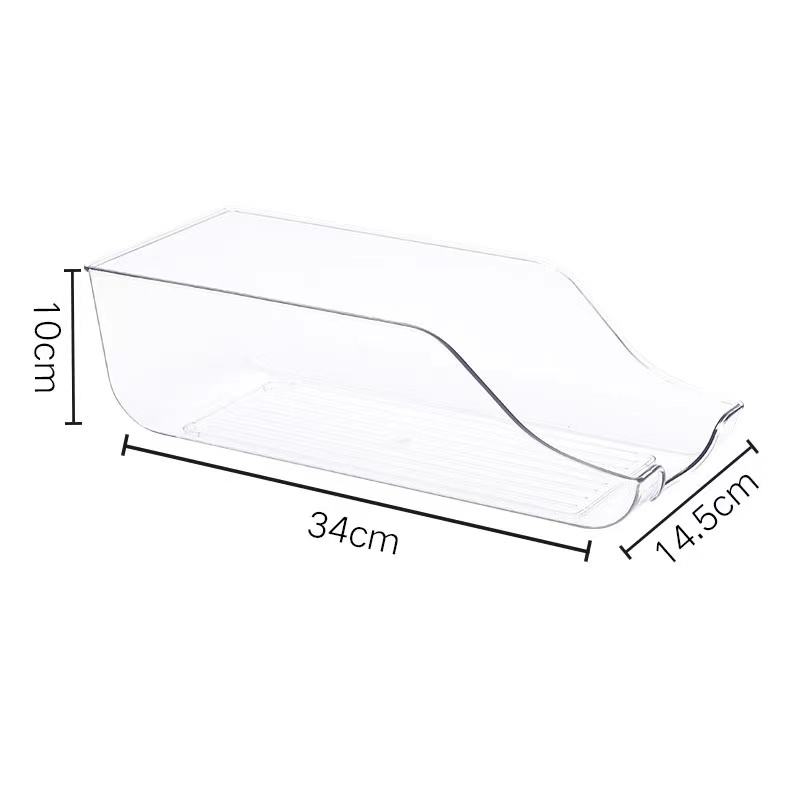 2pcs Refrigerator Beverage Storage Box Automatic Filling Sorting Rack