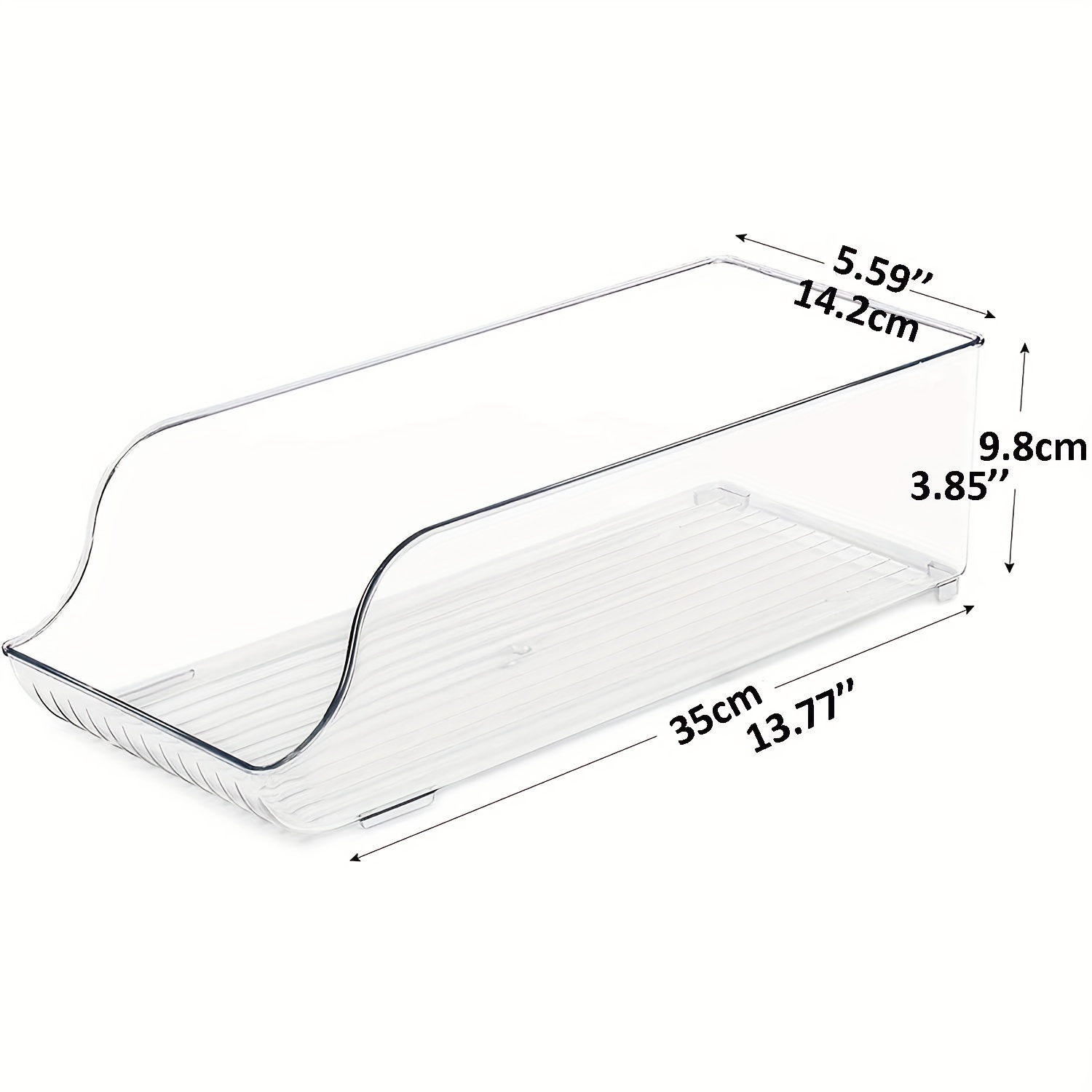 2pcs Refrigerator Beverage Storage Box Automatic Filling Sorting Rack
