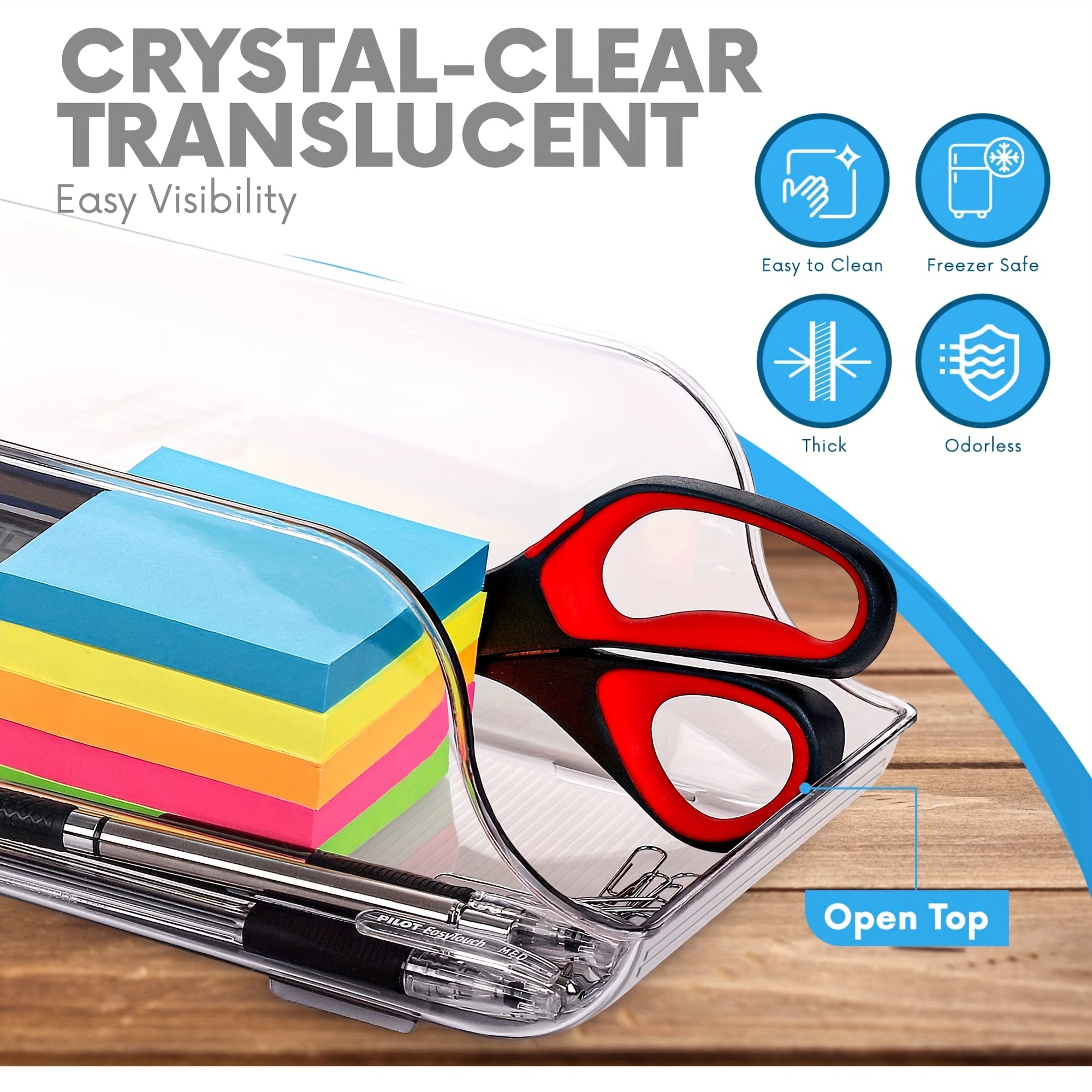 2pcs Refrigerator Beverage Storage Box Automatic Filling Sorting Rack