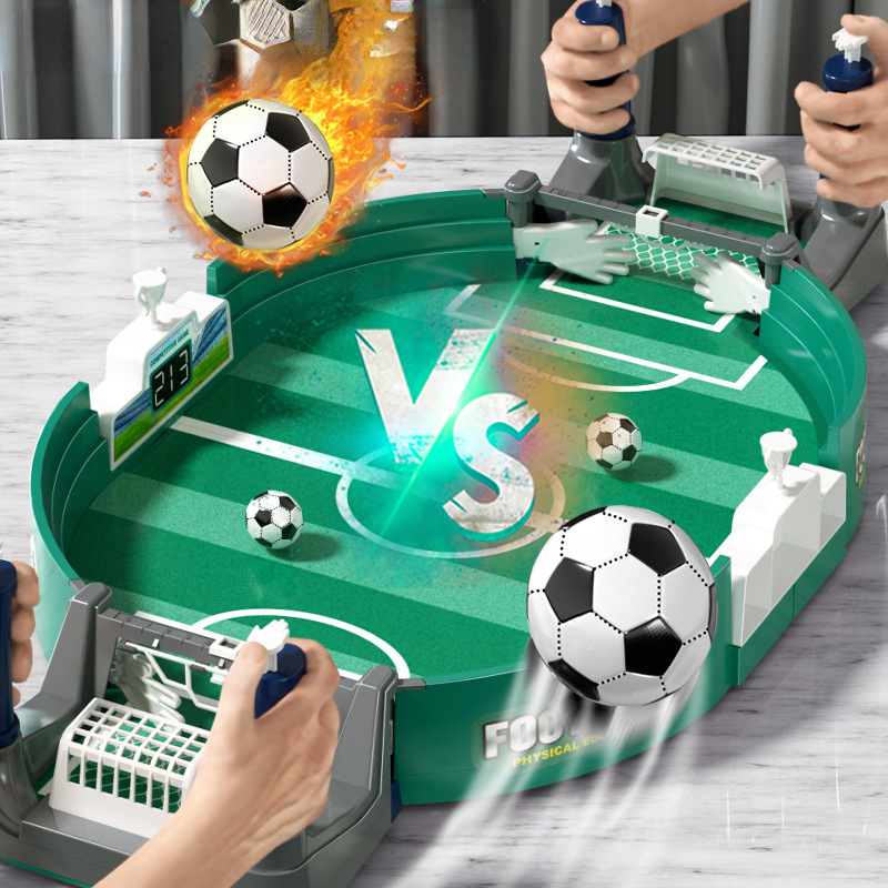 Hey! Play! Mesa de futbolín de mesa, mini juego de futbolín/fútbol portátil  con dos pelotas y marcador para adultos y niños