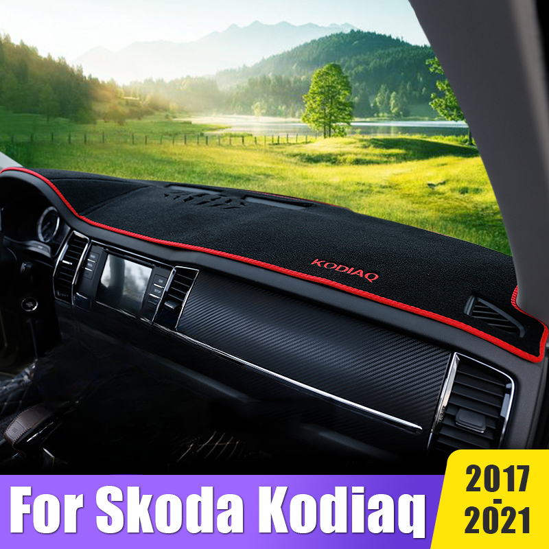 Für Skoda Kodiaq 2017 2018 2019 2020 2021 Auto Dashboard Abdeckung  Vermeiden Licht Matten Sonnenschutz Teppich Anti-Uv Nicht-slip Pad Zubehör