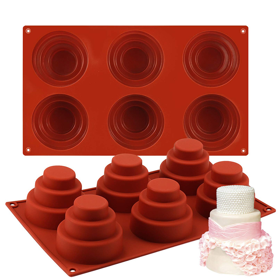 1pc Mini 3 Tier Cake Chocolate Mold Moule En Silicone 3D - Temu