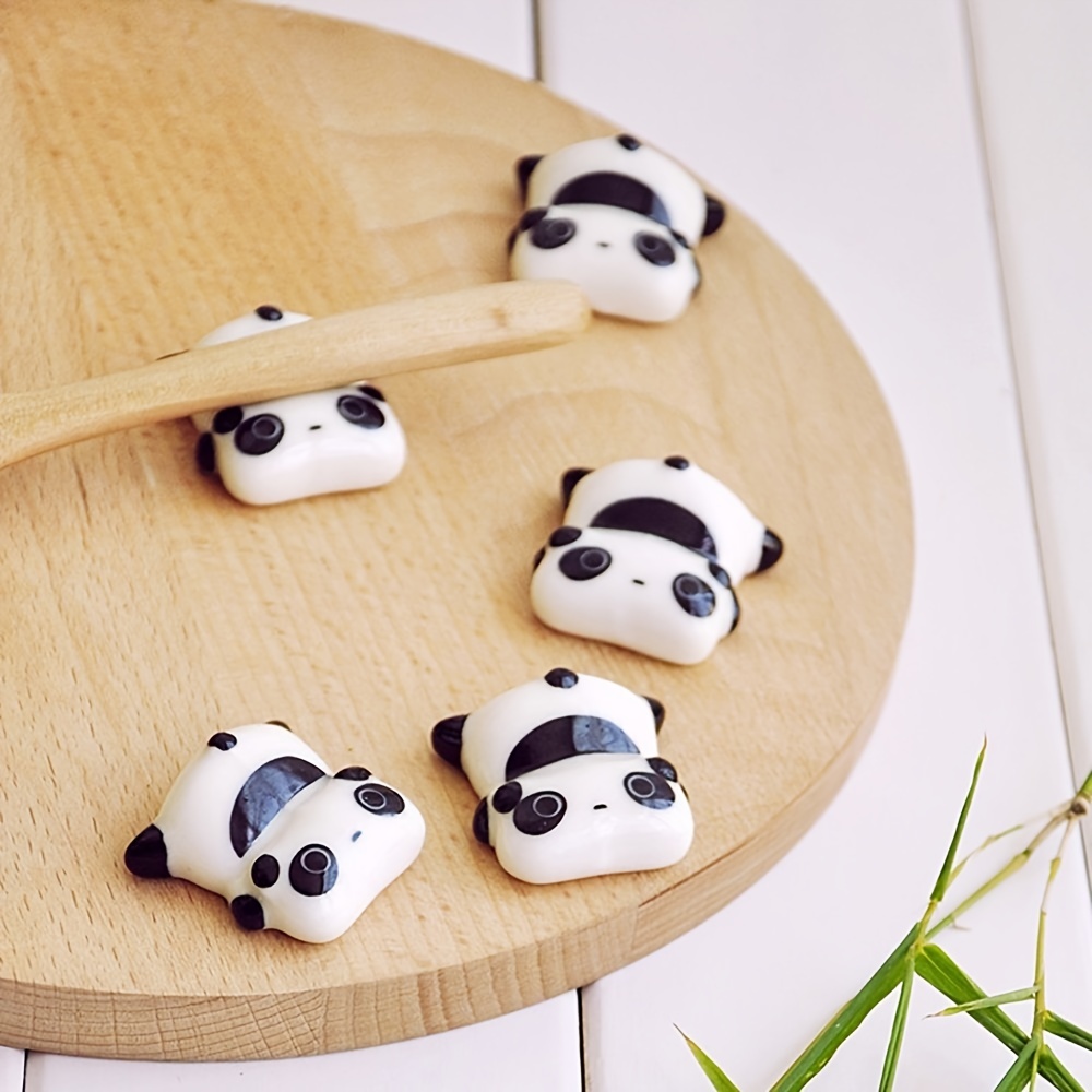 Cute Panda Chopstick Rack Mini Lovely Porcelain Ceramic - Temu