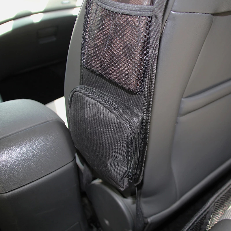 Car Organisers, Car Seat Side Storage Bag With 3 Pockets, Front Seat Mesh  Hanging Bag For Auto Small Items