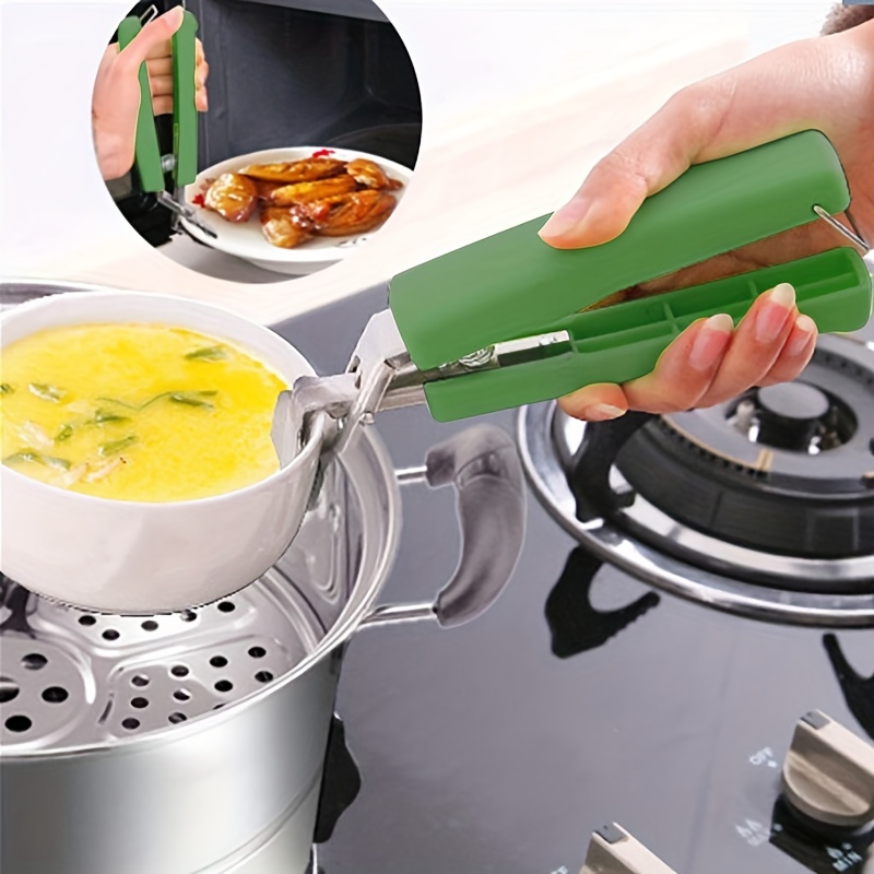 Anti-scald Baking Pan Holder Clip Hot Pan Holder Hot Bowl Grippers Handle  Clip for Moving Pot Pan Bowl Camping Cookware