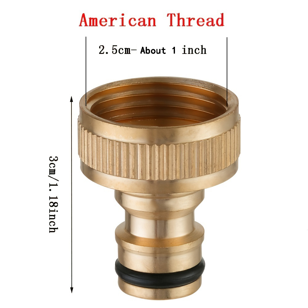 1 Tuyau D'arrosage À Connexion Rapide En Laiton Massif 3/4 Pouces Filetage  Externe Raccords Faciles À Connecter Tuyau D'eau Sans Fuite Connecteur  Rapide Mâle Et Adaptateurs De Produit Femelles
