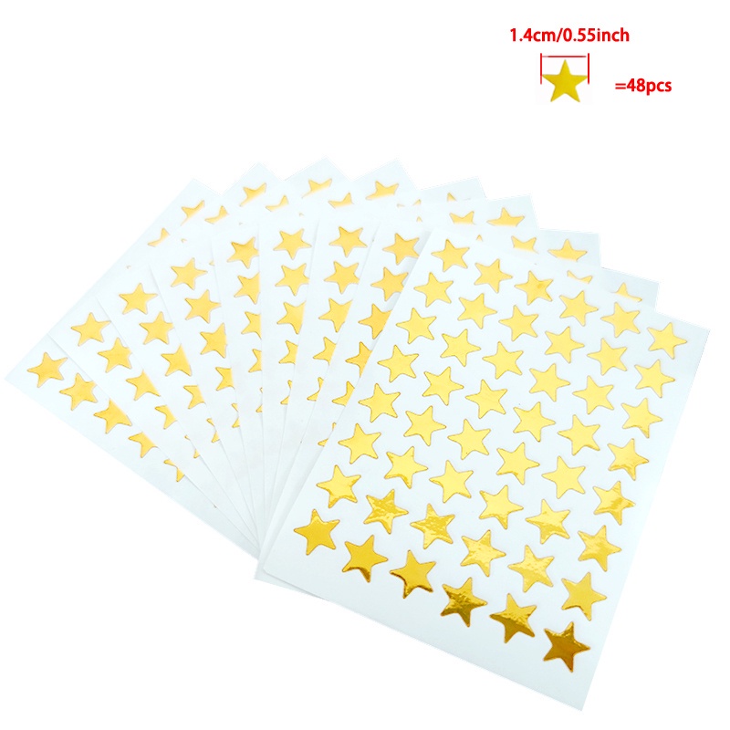 Golden Star Stickers Golden Foil Star Stickers For - Temu