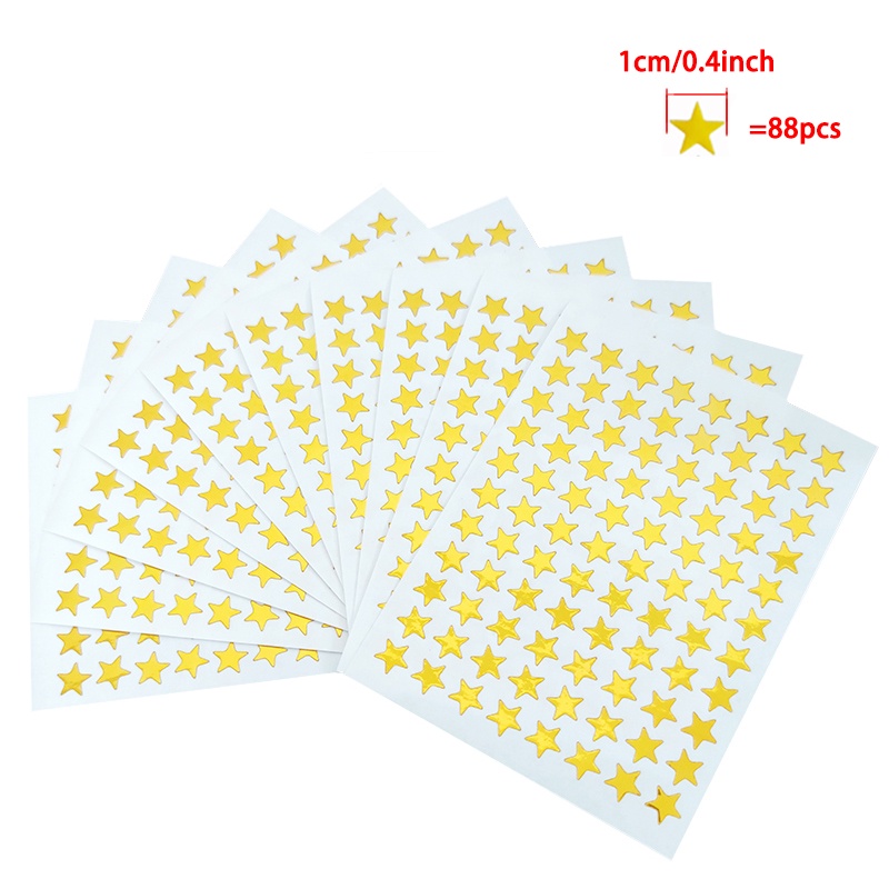1cm Star Stickers Reward Tiny Stickers Star Stickers Face Gold Star  Stickers