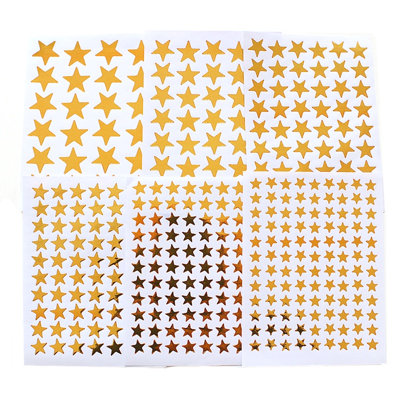 14 pegatinas de estrellas doradas