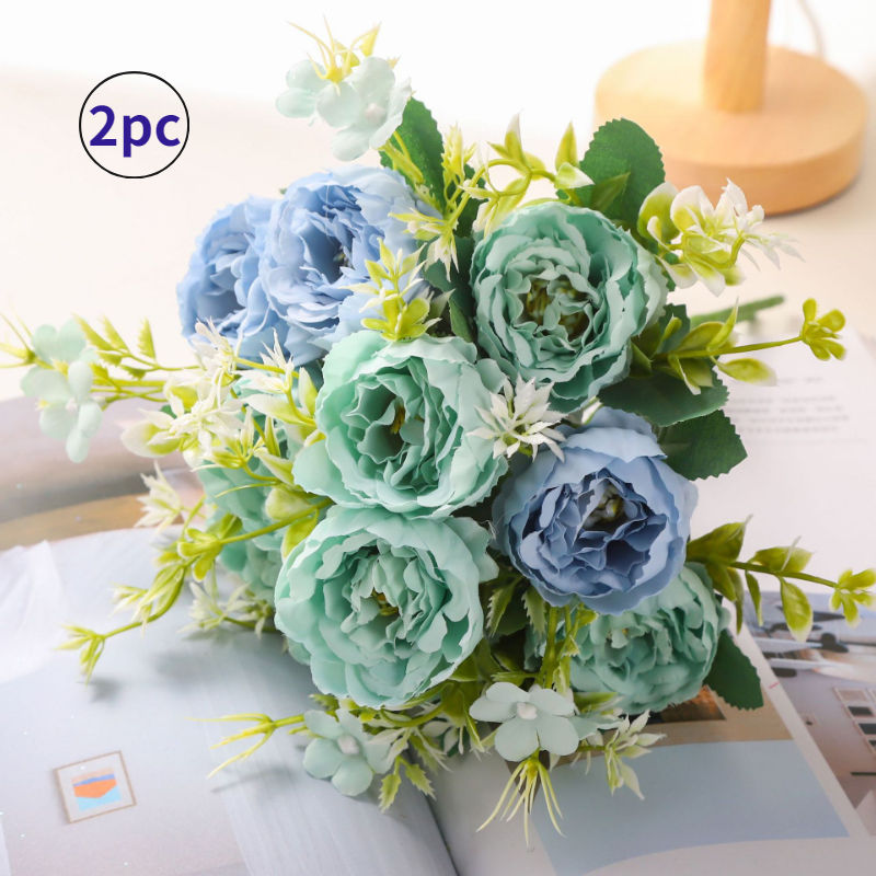 Artificial Rose Open Flower Bouquet Faux Rose Stems For - Temu