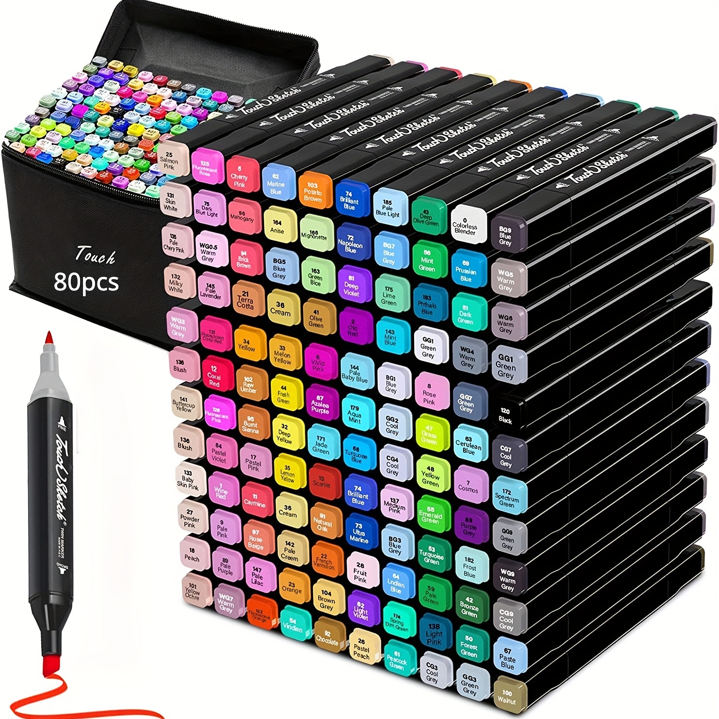 Touch Alcohol Oily Double Head Marker Pen Set 60 Colors Portable Storage  Bag Painting Marker Pen Set, Free Shipping For New Users