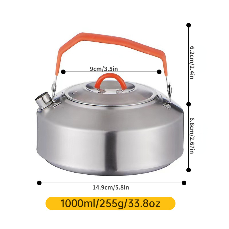 304 Stainless Steel Portable Pots & Pans Set - Perfect For Outdoor